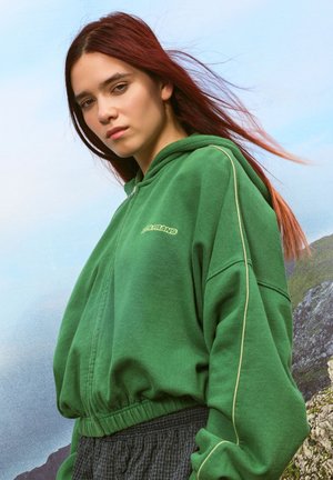 iets frans..., BUBBLE UNISEX - Суитшърт с цип - green