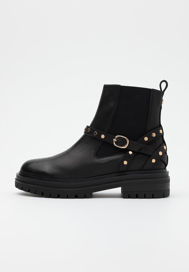 FRANKA CAGE - Cowboy/biker ankle boot - black