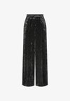 YASTILLIA VELVET Wide - Trousers - black