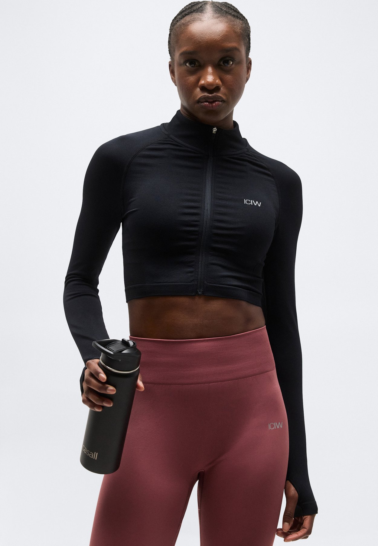 DEFINE SEAMLESS CROPPED ZIP JACKET