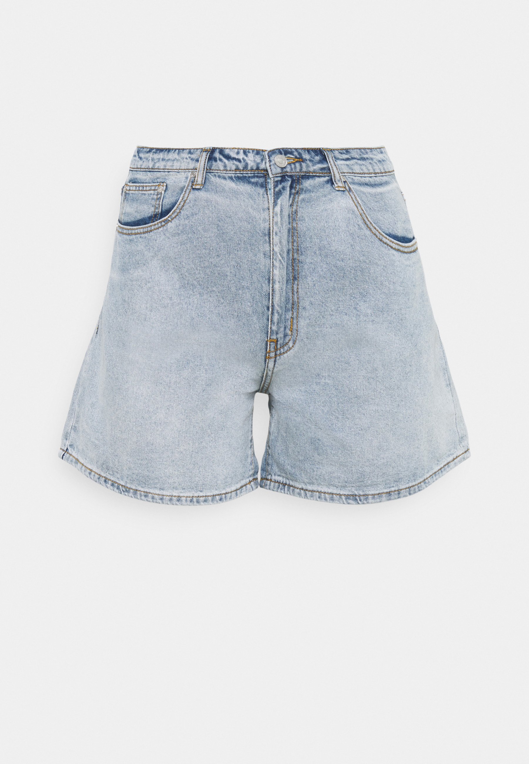 Missguided Plus Plus Size Mom Denim Shorts Blue Zalando Co Uk