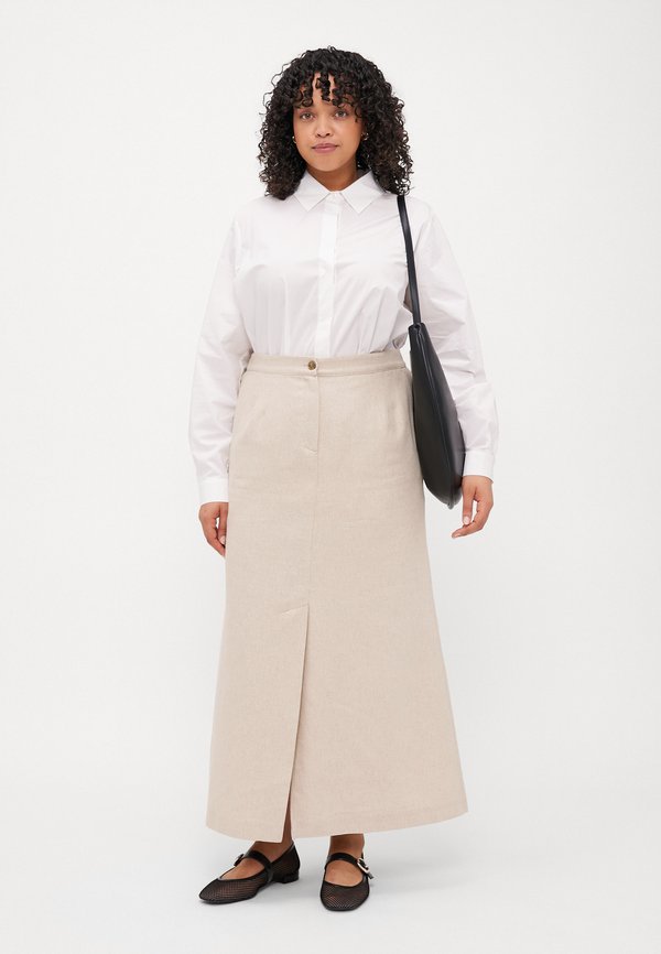 SUPERBO - Maxi skirt - beige3