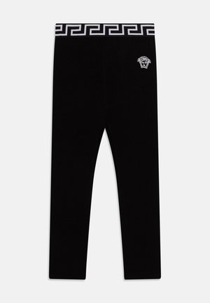 Versace RICAMO MEDUSA - Leggings - nero/bianco