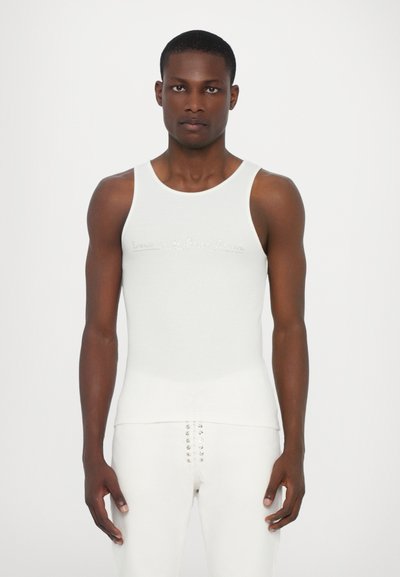 Ludovic de Saint Sernin CRYSTAL LOGO TANK UNISEX - Top - white