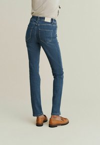 Next Slimfit džínsy - dark blue