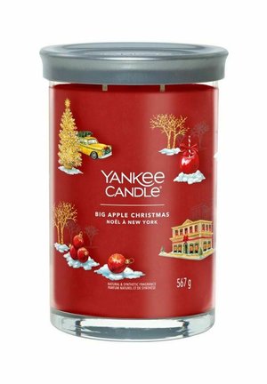 YANKEE CANDLE SIGNATURE LARGE TUMBLER BIG APPLE CHRISTMAS 567G - Duftlys - red