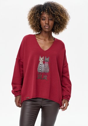 CATS - Longsleeve - czerwony