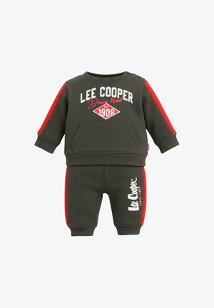 Lee Cooper, LEE COOPER - ENSEMBLE JOGGING IMPRIMÉ LEE COOPER SET - Tuta - gris fonce