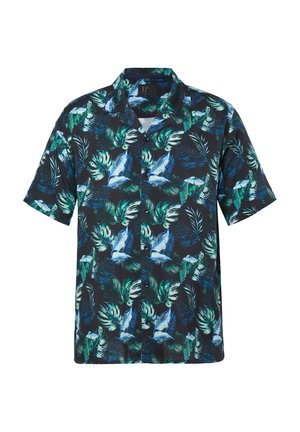 JP1880, HALF-SLEEVE CUBAN COLLAR FLORAL PRINT CUBAN FIT SHIRT UP TO SIZE 8 XL - Camisa - navy blue