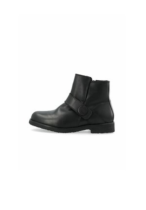 CASFREJA LOW BIKER BOOT WARM LINING PULL UP LEATHER - Kovbojské/motorkářské kotníkové boty - black