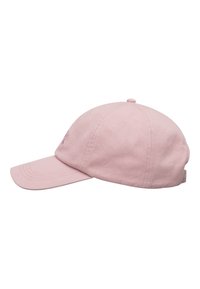 Rosa bomullsbasketkeps med en böjd skärm, ton-i-ton sömmar och ett justerbart bälte bak. Har en liten broderad logotyp på framsidan.