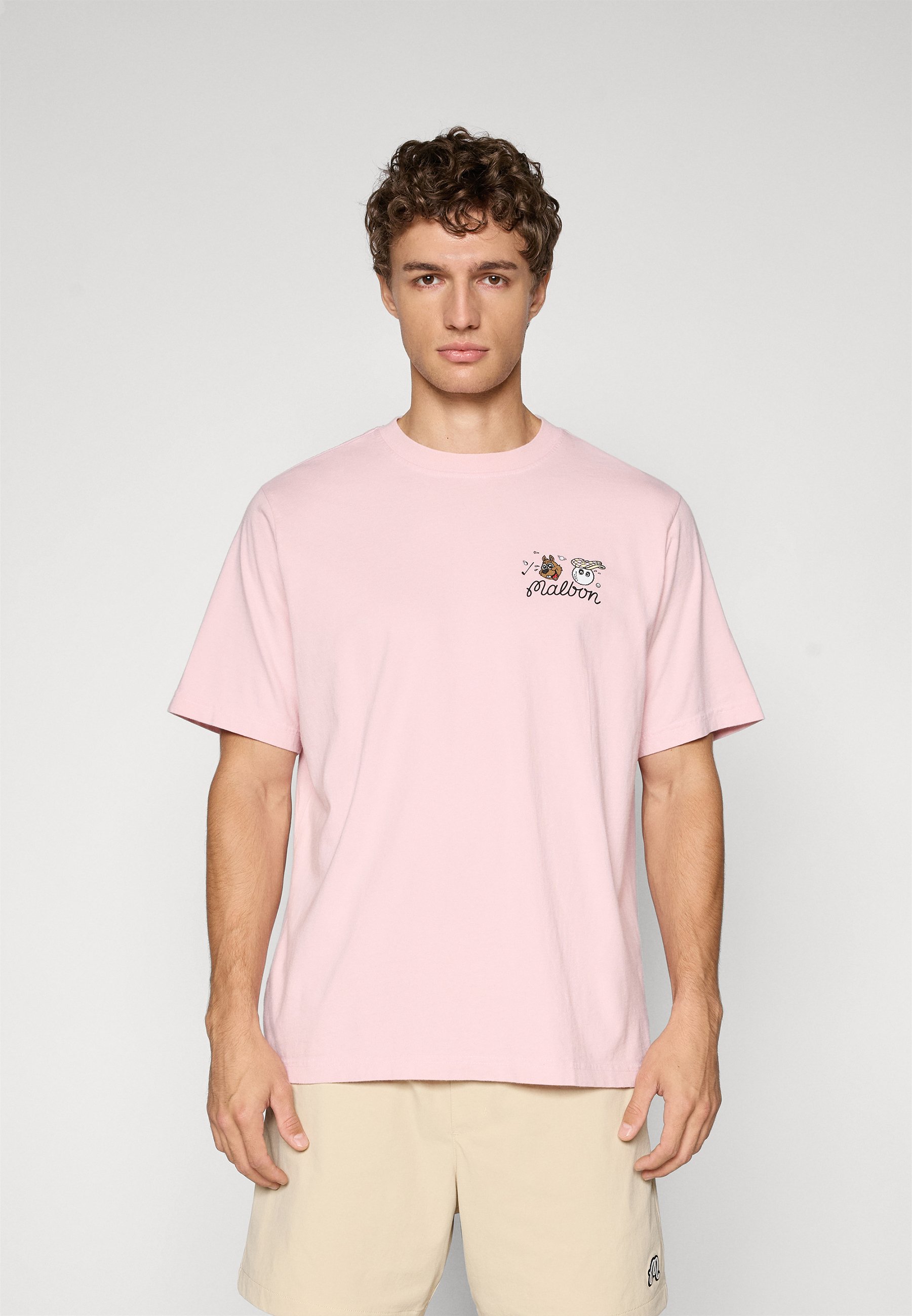 Malbon TWO MAN SCRAMBLE - Print T-shirt - pink - Zalando.co.uk