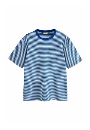 Next REGULAR FIT - HORIZONTAL STRIPE RINGER T-SHIRT  . - Tričko s potlačou - blue