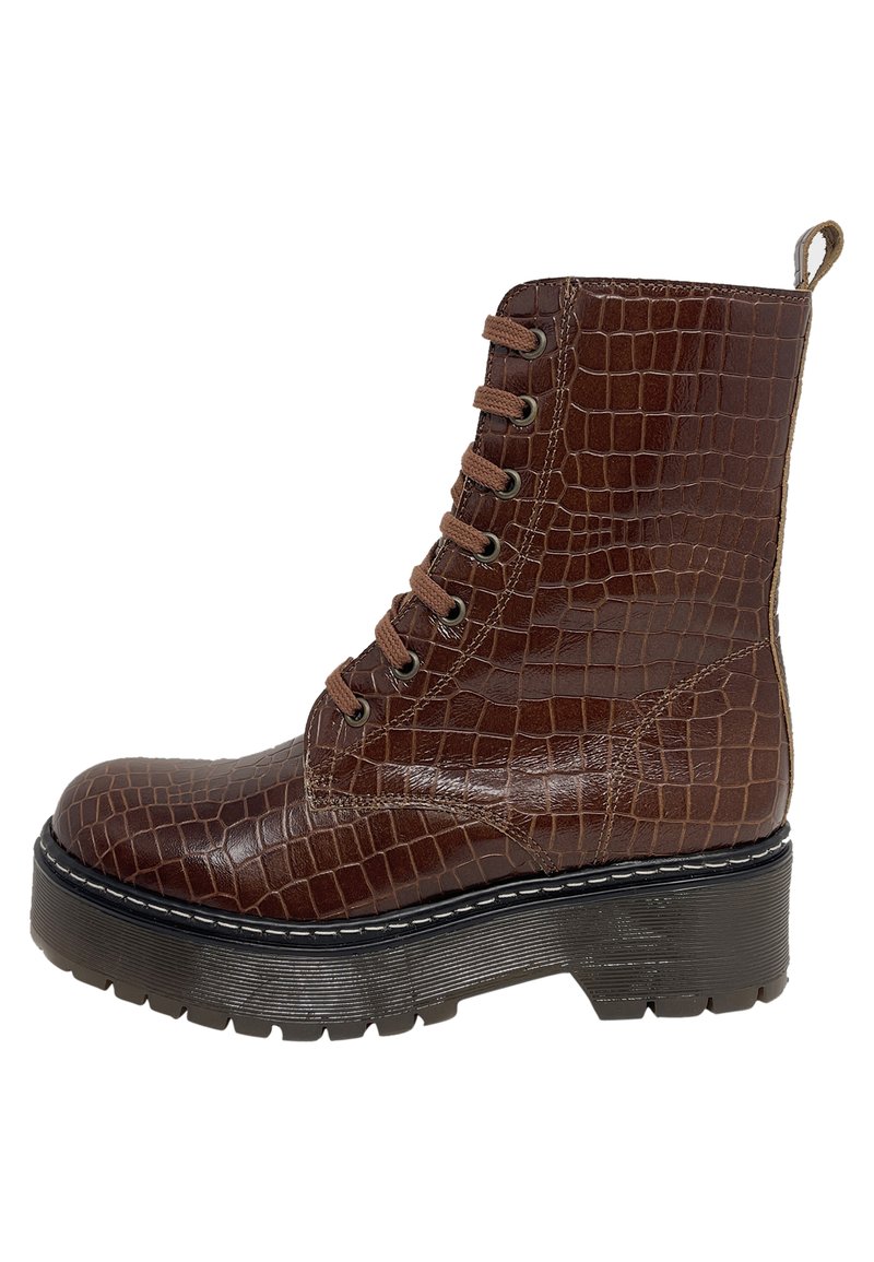 Damen Ankle Boots | HANKS Plateaustiefelette marrón/braun - UW21497 Damen Ankle Boots | HANKS Plateaustiefelette marrón/braun - UW21497