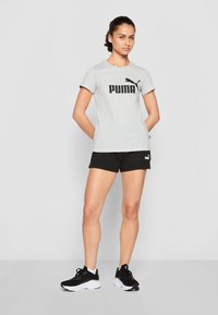 Puma LOGO TEE - Sports T-shirt - light gray heather