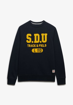 Superdry & Co, SUPERDRY ATHLETIC FELT APPLIQUE CREW NECK SWEATSHIRT.. - Sudadera - eclipse navy