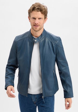 Lederjacke - indigo