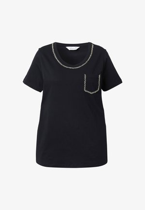 MIAMODA, BEQUEME PASSFORM ZIERK - T-Shirt print - black