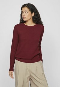 VILA VIDALO O NECK - Stickad tröja - cabernet