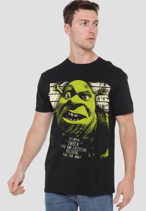 Cotton Soul, SHREK OGRE MUGSHOT - Print T-shirt - black