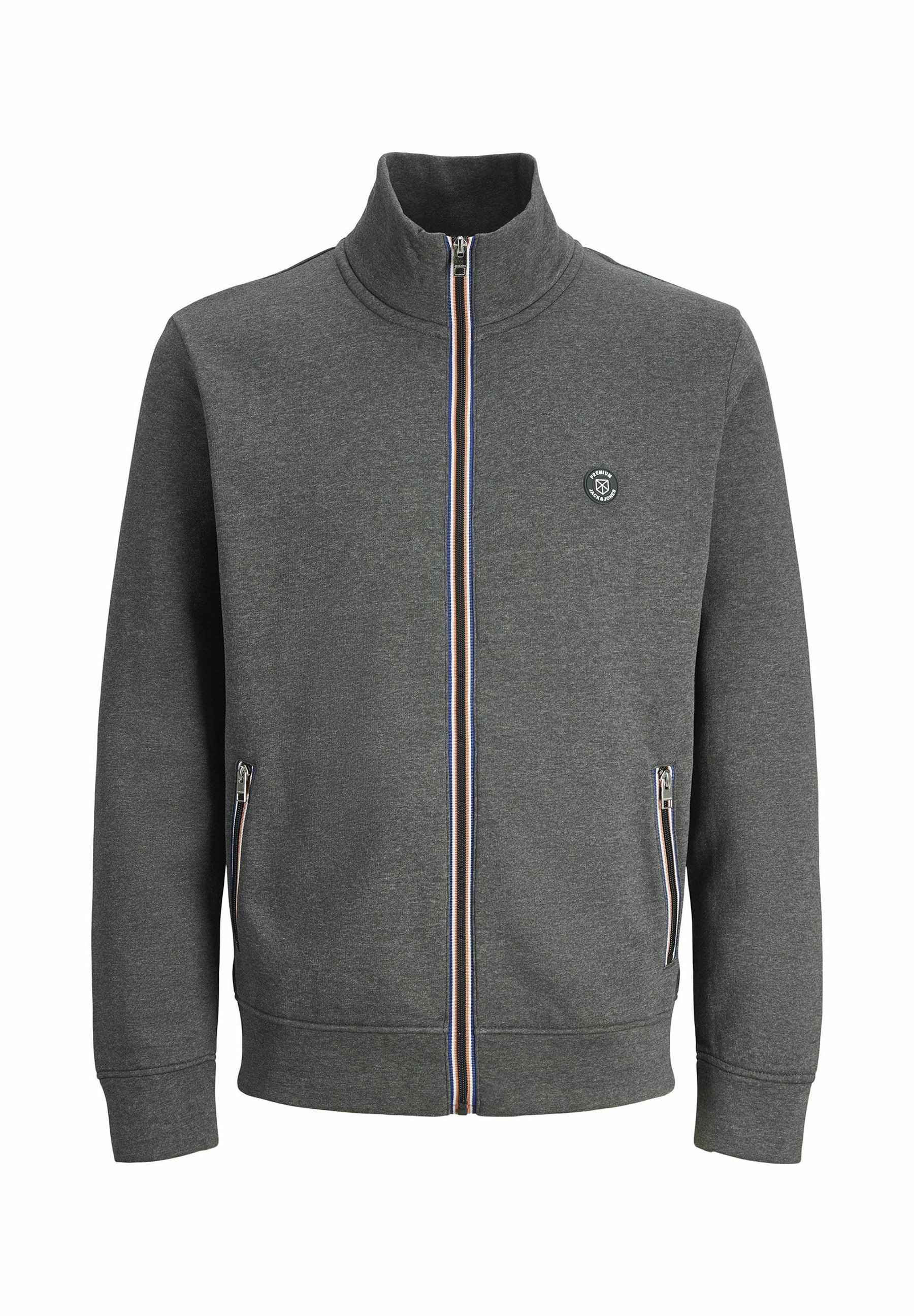 Jack & Jones PREMIUM EINFARBIG - Zip-up sweatshirt - dark