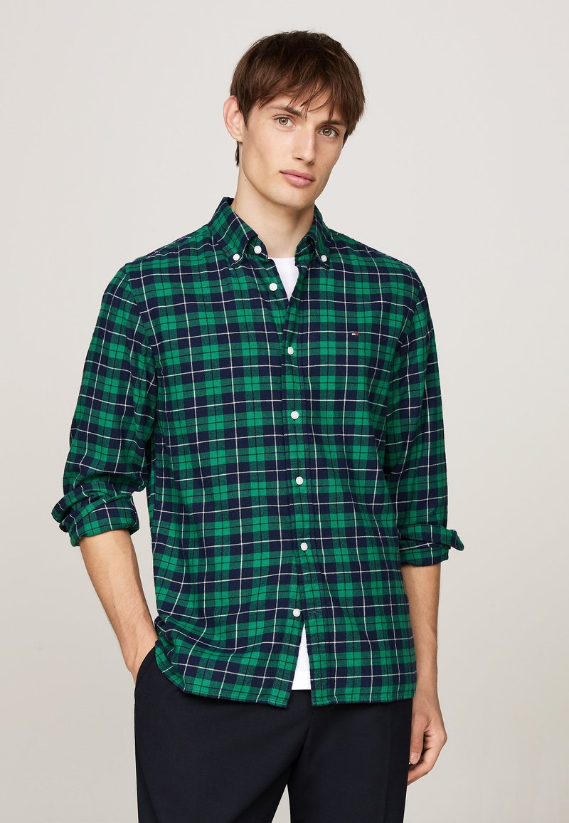 Tommy Hilfiger BRUSHED EASY CHECK SHIRT - Camicia - nouveau green multi check