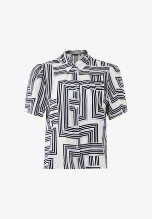 Mexx, GEO PRINT SHORT SLEEVE - Camicia - white/black