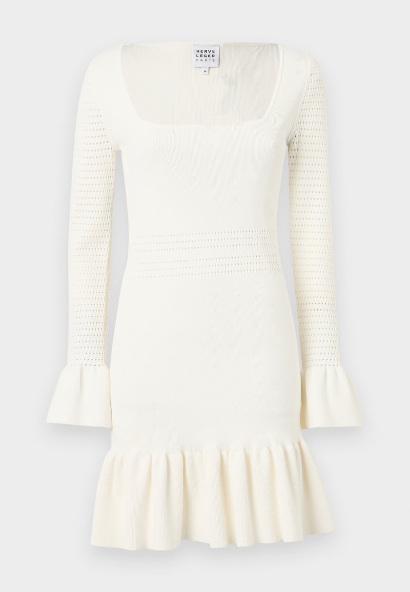 Hervé Léger Gebreide jurk wit Hervé Léger Gebreide jurk wit