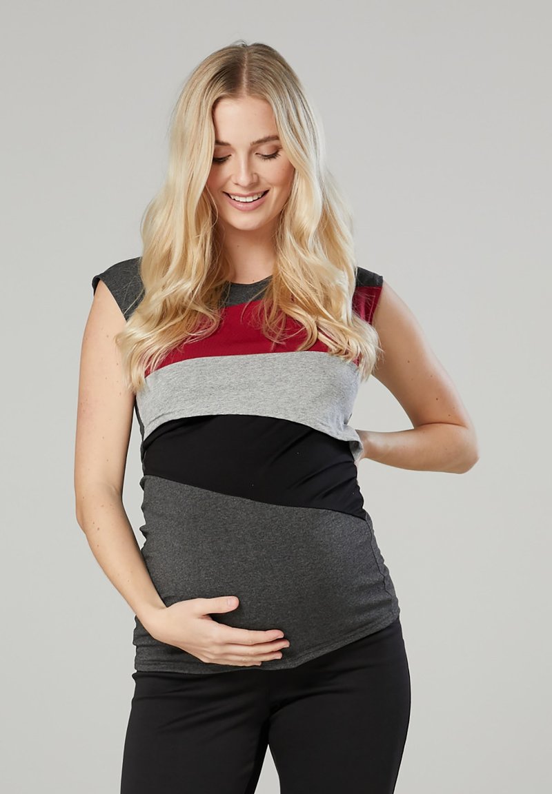 Chelsea Clark UMSTANDSBLUSE MIT SCHULTERTRÄGERN MIT FÜTTERUNGSMÖGLICHKEIT - Blouse - Kastanienbraun Meliert