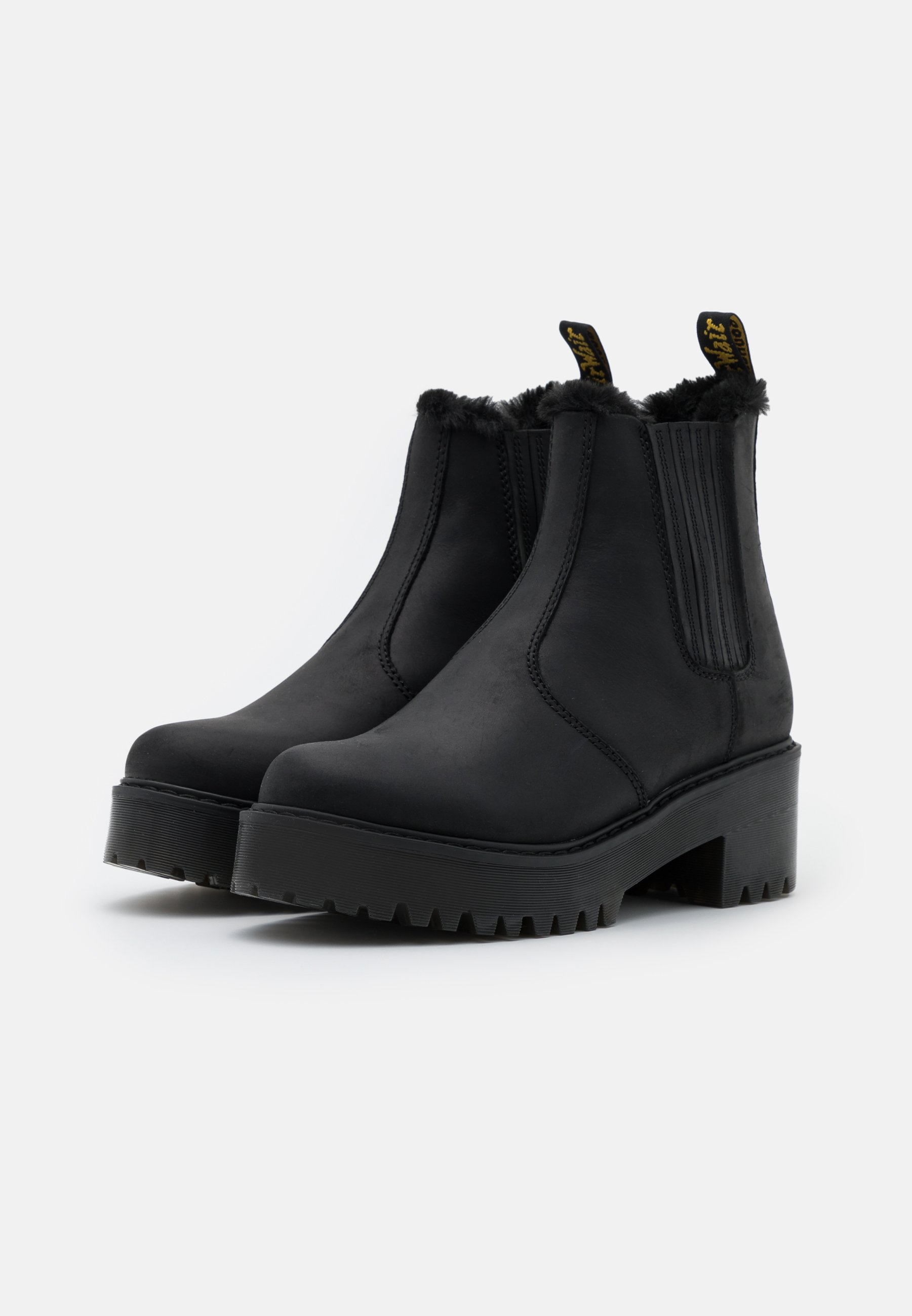 black rometty platform boots