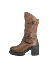 Stivali con plateau - marrone