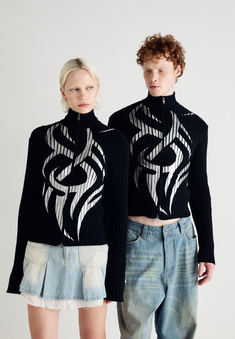 Jaded London TRIBAL DISCHARGE UNISEX - Cardigan - black