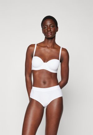 BANDEAU MIT SCHALE - UNIQUE MICRO - Sutiene cu bretele detașabile/convertibile - weiss