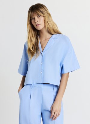Calliope COLLETTO REVERS - Camicia - celeste
