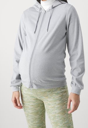 Sweat zippé - mottled light grey