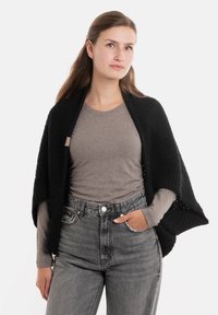 Knit Factory AMBER - Poncho - black