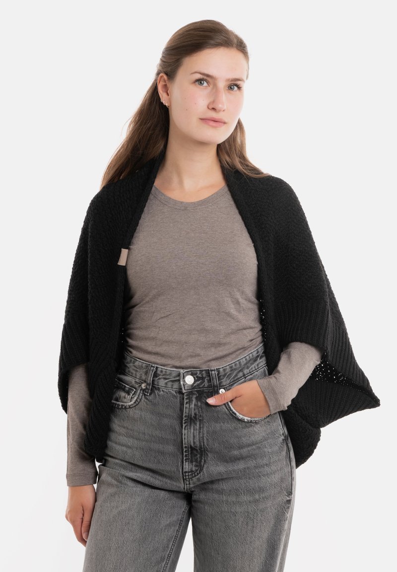 Knit Factory AMBER - Poncho - black
