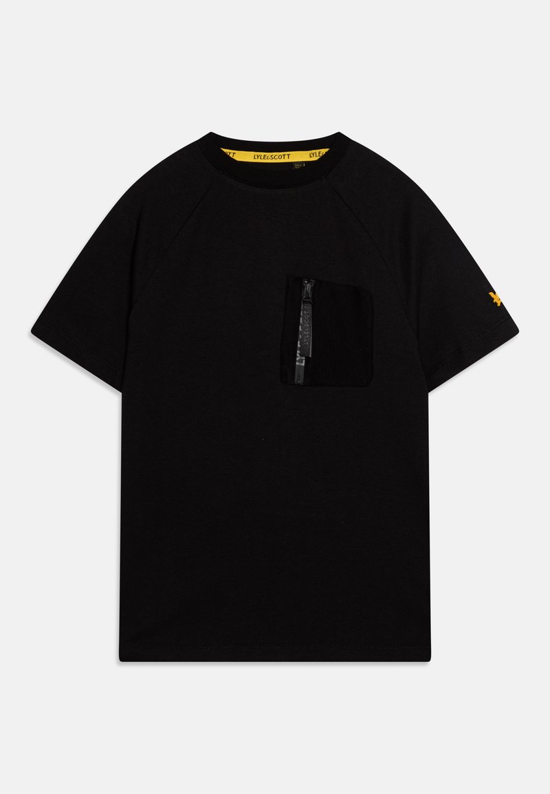 Lyle & Scott BRANDED ZIP POCKET - T-Shirt print - jet black