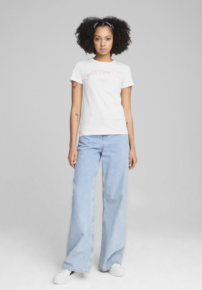 Puma LOGO LAB  - Apdrukāts T-krekls - white