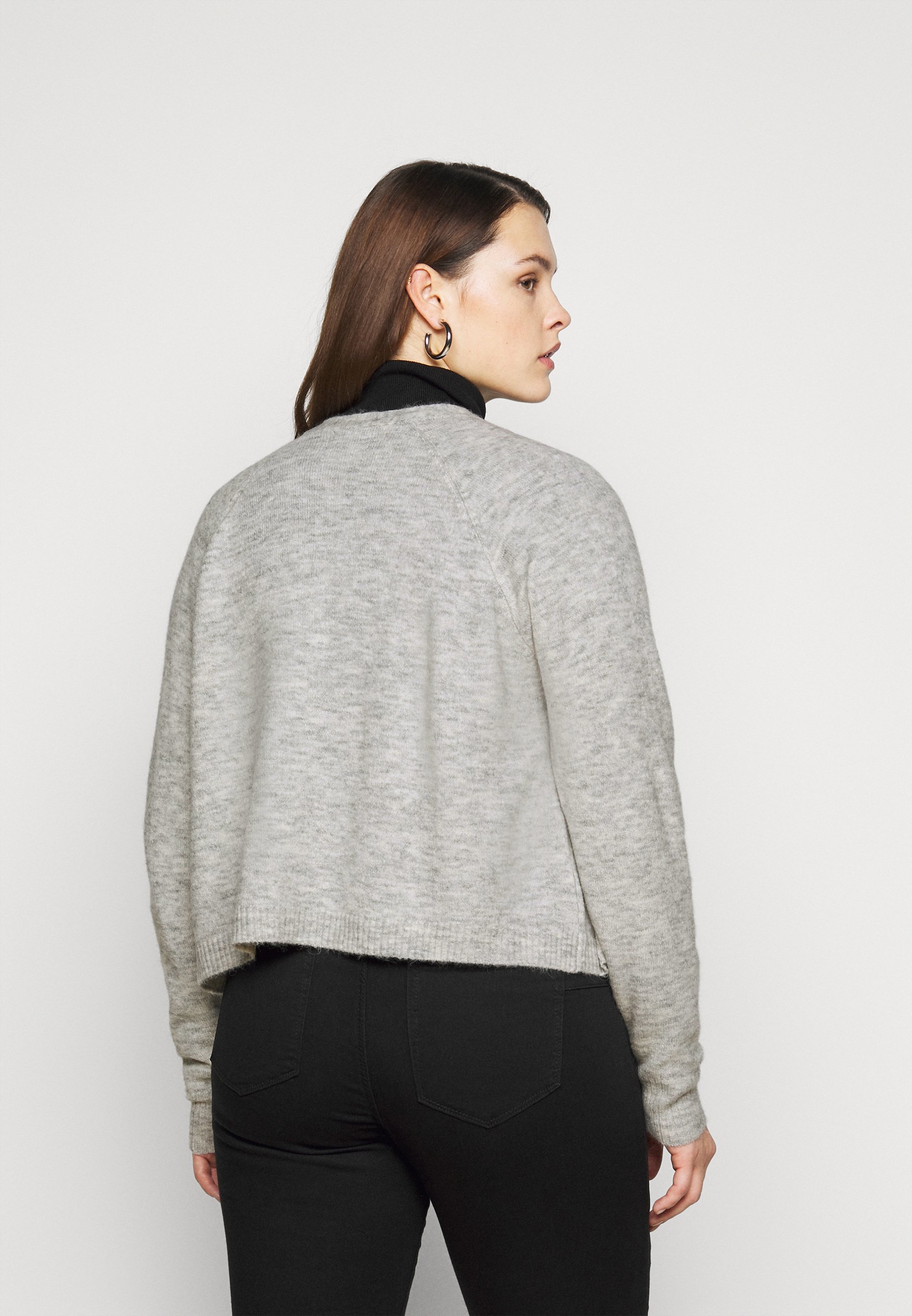 Light grey cropped cardigan Clearance
