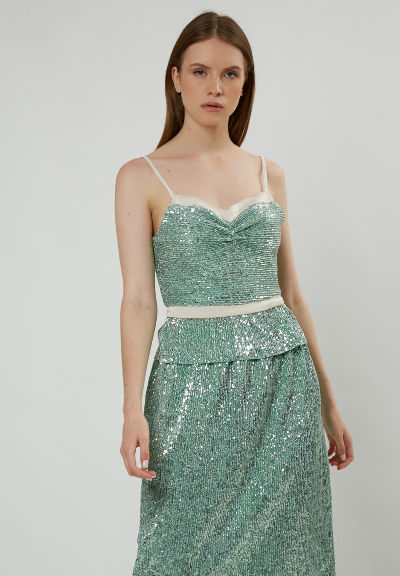 INFLUENCER SEQUIN ALL OVER - Top - aqua