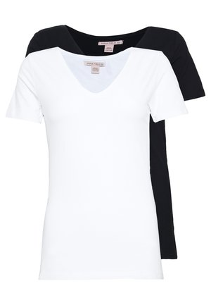 2 PACK  - T-shirts basic - black/white