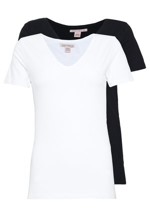 2 PACK - T-shirt basique - black/white