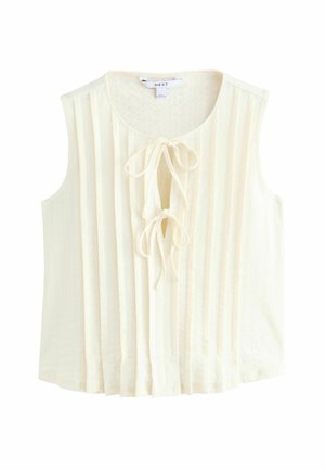 Next REGULAR FIT - PIN TUCK SLEEVELESS FRONT - Pusero - ecru