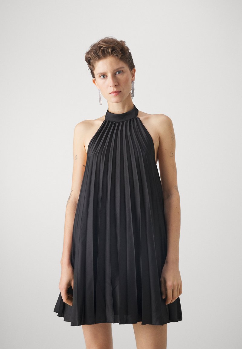 Abercrombie & Fitch HIGHNECK PLEATED MINI TRAPEZE DRESS Cocktailkleid