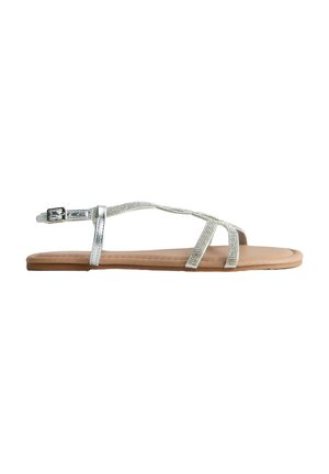 New Look, SILVER EMBELLISHED ROUND TOE SANDALS - Sandalen - silver-coloured