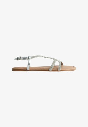 New Look, SILVER EMBELLISHED ROUND TOE SANDALS - Sandales - silver-coloured