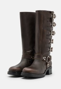 Steve Madden BATTLE - Cowboy és motoros csizmák - brown
