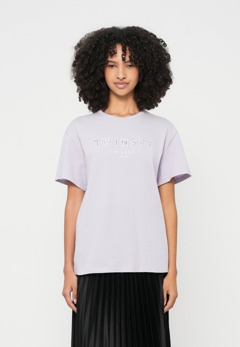 TWINSET T-shirt print paars TWINSET T-shirt print paars