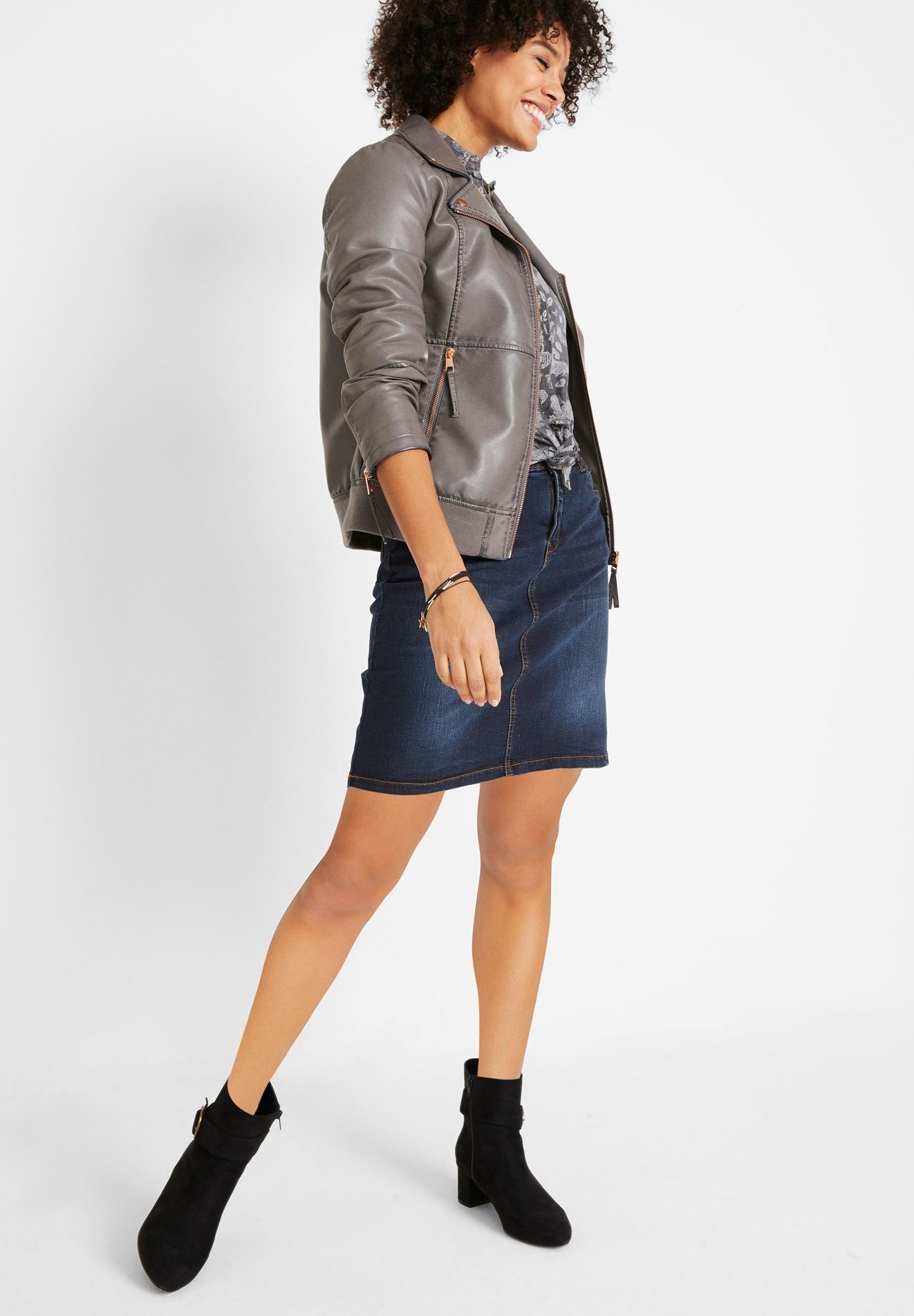 bonprix Gonna di jeans - blau/blu scuro - Zalando.it